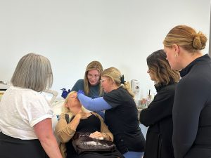 CAMA training session with nurse injectors practicing filler techniques
